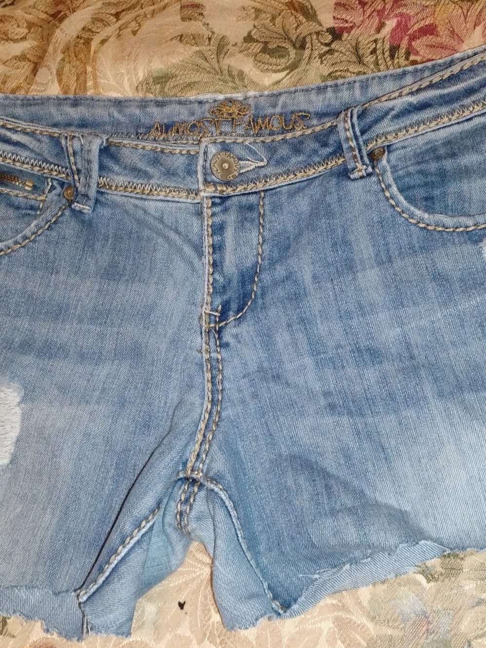Almost Famous Light Blue Boyfriend Denim Shorts